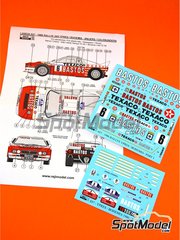 Reji Model: Marking / livery 1/24 scale - Lancia 037 Rally sponsored by Bastos #6 - Patrick Snijers (BE) + Dany Colebunders (BE) - Bohemia Rally, Ypres Rally 1986 - water slide decals, assembly instructions and tobacco sponsor decals - for Hasegawa references 20264, 20277, 20299, 20399, 20414, 20447, 20485, 20523, 20566, 20584, 20631, 20681, 20775, 25030, CR-30, 25030.OUTLET, 25031, CR-31, 52305, SP505, HACR30, 25030 and CR-30