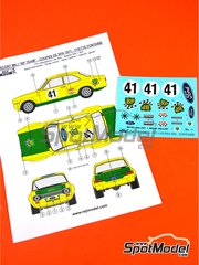 Reji Model: Decoraci�n escala 1/24 - Ford Escort Mk. I RS patrocinado por BP N� 41 - Yvette Fontaine (BE) - Coupes de SPA 1971 - calcas de agua y manual de instrucciones - para las referencias de Belkits BEL006, BEL-006, BEL007 y BEL-007