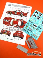 Reji Model: Decoracin escala 1/24 - Porsche 934 Turbo RSR Grupo 5 Equipo Meznarie Racing patrocinado por Jeans JandCO N 54 - Anne-Charlotte Verney (FR) + Hubert Striebig (FR) - 24 Horas de Le Mans 1976 - piezas de resina, calcas de agua, manual de instrucciones e instrucciones de pintado - para las referencias de Tamiya TAM24328 y TAM24334