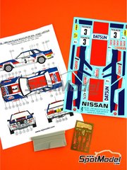 Reji Model: Marking / livery 1/24 scale - Nissan 240RS BS110 Group B sponsored by Castrol #3 - Tony Pond (GB) + Rob Arthur (GB) - Boucles de SPA 1983 - photo-etched parts, resin parts, water slide decals and assembly instructions - for Beemax Model Kits references B24008, Aoshima 085790, B24014, Aoshima 104330 and BX24041 image