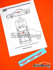 Reji Model: Logotypes 1/24 scale - Rothmans L'Equipe sponsored by Rothmans - Tour de Corse 1983 - water slide decals and assembly instructions