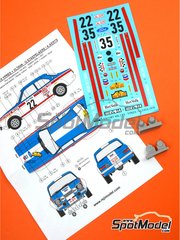 Reji Model: Marking / livery 1/24 scale - Ford Escort RS1600 Mk I Ford Chevron Racing Team #22, 35 - Gilbert Staepelaere (BE) - 12 Uren van Ieper - Ypres Rally 1970 - resin parts, water slide decals, assembly instructions and painting instructions - for Belkits references BEL006, BEL-006, BEL007 and BEL-007