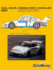 Reji Model: Decoracin escala 1/24 - Porsche Kremer 935 K2 Equipo Willeme patrocinado por Gauloises N 2 - Philippe "Davit" Bervoets (BE) - Turbowax Trophy 1980 - calcas de agua, manual de instrucciones y calcas de sponsors de tabaco - para las referencias de Beemax Model Kits B24015, 105108 y aos10510