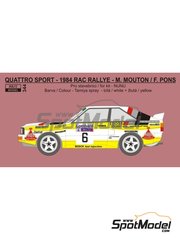 DECALS 1/32 REF 11 PEUGEOT 505 LAURENT RALLYE MONTE CARLO 1981 RALLY WRC 