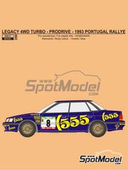 Reji Model: Marking / livery 1/24 scale - Subaru Legacy 4WD Turbo Group A Prodrive Team sponsored by 555 #4, 8 - Colin McRae (GB) + Derek Ringer (GB), Markku Aln (FI) + Ilkka Kivimki (FI) - Portugal Rally - Vinho do Porto 1993 - water slide decals, assembly instructions and tobacco sponsor decals - for Hasegawa references 20290, 20311, 20390, 25007, CR-7, 20432, 25007, CR-7, 25014 and CR-14