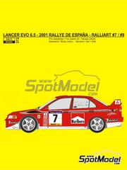 Reji Model: Marking / livery 1/24 scale - Mitsubishi Lancer EVO 6.5 Group A Ralliart Team sponsored by Marlboro #7, 8 - Tommi Mkinen (FI) + Risto Mannisenmki (FI), Freddy Loix (BE) + Sven Smeets (BE) - Catalunya Costa Brava Rally - Rally of Spain 2001 - resin parts, water slide decals, assembly instructions and tobacco sponsor decals - for Tamiya reference TAM24220