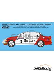 Reji Model: Decoracin escala 1/24 - Ford Sierra Cosworth 4x4 Grupo A Equipo Ford Espaa patrocinado por Marlboro N 3 - Josep Mara Bardolet (ES) + Josep Mara Ferrer (ES) - Rally Principe de Asturias 1990 - piezas de resina, calcas de agua, instrucciones de colocacin y calcas de sponsors de tabaco - para las referencias de D.Modelkits DM-K001 y DM-K002