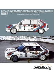 Reji Model: Marking / livery 1/24 scale - Lancia Delta HF 4WD Martini Racing Team #6 - Massimo 'Miki' Biasion (IT) + Tiziano Siviero (IT) - Monte Carlo Rally - Rallye Automobile de Monte-Carlo 1987 - photo-etched parts, resin parts, water slide decals and assembly instructions - for Hasegawa references 20289, 20343, 25005, CR-5, 20433, 25013, CR-13, 20457, 20507, 20548, 20573, 20601, 20648, 20685, 20710, 25015, CR-15, 25208 and HACR08