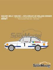 Reji Model: Marking / livery 1/24 scale - Ford Escort Mk.II RS 1800 sponsored by Motorcraft #1 - Billy Coleman (IE) + Dan O'Sullivan (IE) - Circuit of Ireland International Rally 1976 - resin parts, water slide decals and assembly instructions - for Italeri references 3650, IT3650, ITA3650 and 3655, or Revell references REV07374 and 7374