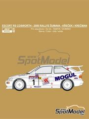 Reji Model: Decoracin escala 1/24 - Ford Escort RS Cosworth Grupo A patrocinado por Mogul N 1 - Ladislav Krecek (CZ) + Jan Krecman (CZ) - Rallye Sumava Mogul 2000 - calcas de agua e instrucciones de colocacin - para las referencias de Domino DMN24144 y FCD001, o las referencias de Tamiya TAM24144, TAM24153, TAM24171 y TAM24xxx