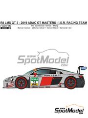Reji Model: Marking / livery 1/24 scale - Audi R8 LMS GT3 ISR Racing Team #33 - Filip Salaquarda (CZ) + Frank Stippler (DE) - ADAC GT Masters 2019 - water slide decals and assembly instructions - for Meng Model references CS-006 and CS-008