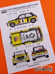 Reji Model: Decoracin escala 1/24 - Renault 5 Turbo patrocinado por Elf N 9 - Jean Ragnotti (FR) + Jean-Marc Andri (FR), Jean Ragnotti (FR) + Martin Holmes (GB) - Rally de Monte Carlo - Rallye Automobile de Monte-Carlo, Rally Lombard RAC 1981 - piezas de resina, calcas de agua e instrucciones de colocacin - para la referencia de Tamiya TAM24027