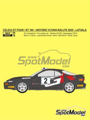 Reji Model: Marking / livery 1/24 scale - Toyota Celica GT-Four (ST185) Group A JML-Sports WRT Team sponsored by GR #2 - Jari-Matti Latvala (FI) + Tuukka Shemeikka (FI) - Historic Vltava Rally 2025 - water slide decals and placement instructions - for Hasegawa references 20291, 20309, 20358, hsg20358, 20578, 20594 and 20673, or Tamiya reference TAM24125