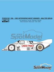 Reji Model: Marking / livery 1/24 scale - Porsche 956 Brun Motorsport Team sponsored by Liqui Moly #12 - Walter Brun (CH) - Interserie Most 1983 - water slide decals and assembly instructions