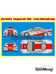 Reji Model: Marking / livery 1/43 scale - Peugeot 307 WRC sponsored by Total #1 - J�nos Jr. T�th (HU) + Bea Bahor (HU) - Start-Aut� Eger Rally 2006 - water slide decals and placement instructions