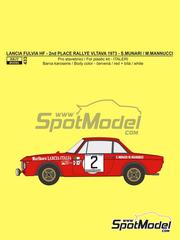 Reji Model: Marking / livery 1/24 scale - Lancia Fulvia HF Marlboro Lancia Italia Team #2 - Sandro Munari (IT) + Mario Mannucci (IT) - Vltava Rally 1973 - water slide decals, placement instructions and tobacco sponsor decals - for Italeri reference 3670 image