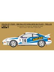 Reji Model: Marking / livery 1/24 scale - Toyota Celica GT-Four ST205 Group A Grifone Team sponsored by Ancap #16 - Gustavo Trelles (UY) + Jorge del Buono (AR) - Catalunya Costa Brava Rally - Rally of Spain 1995 - water slide decals and placement instructions - for Beemax Model Kits reference BX24065