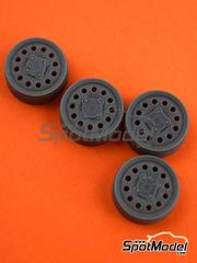 Reji Model: Llantas escala 1/24 - Speedline Peugeot 205 GTI 1987 - piezas impresas en 3D - para la referencia de Heller 82705 - 4 unidades