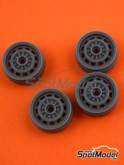 Reji Model: Rims 1/24 scale - Campagnolo HF type for Lancia Fulvia - 3D printed parts - for Italeri reference 3670 - 4 units