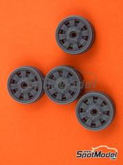 Reji Model: Rims 1/24 scale - Cromodora CD28 type for Lancia Fulvia - 3D printed parts - for Italeri reference 3670 - 4 units