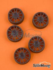 Reji Model: Llantas escala 1/24 - Fondmetal Evo Corse de asfalto de 18 pulgadas para Citron C4 WRC - piezas impresas en 3D - 5 unidades