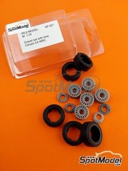 Reji Model: Set de conversin a tierra escala 1/24 - OZ 15 pulgadas con neumticos de tierra para Citroen C4 WRC - piezas de resina y piezas de goma - para la referencia de Heller 80756 - 5 unidades