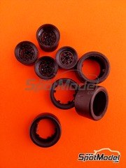 Reji Model: Set de llantas y neumticos escala 1/24 - Gotti para Renault 5 Turbo - piezas de resina y piezas de goma - para la referencia de Tamiya TAM24027 - 4 unidades