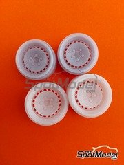 Reji Model: Llantas escala 1/24 - Ronal 15 pulgadas asfalto Opel Ascona Grupo 4 - piezas impresas en 3D - para las referencias de Belkits BEL019, BEL-019, BEL020 y BEL-020 - 4 unidades