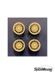 Reji Model: Rims 1/18 scale - Spider work motive 13 inches for Skoda 130L / 130LR - 3D printed parts - 4 units