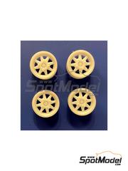 Reji Model: Rims 1/18 scale - 8 spoke 13 inches for Skoda 130L / 130LR - 3D printed parts - 4 units