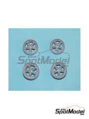 Reji Model: Rims 1/24 scale - Canonica for Lancia 037 - 3D printed parts - for Hasegawa references 20264, 20277, 20299, 20399, 20414, 20447, 20485, 20523, 20566, 20584, 20631, 20681, 20775, 25030, CR-30, 25030.OUTLET, 25031, CR-31, 52305, SP505, HACR30, 25030 and CR-30 - 4 units