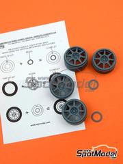 Reji Model: Llantas escala 1/24 - Compomotive para Ford Sierra Cosworth 4x4 Grupo A - piezas impresas en 3D - para las referencias de D.Modelkits DM-K001 y DM-K002 - 4 unidades