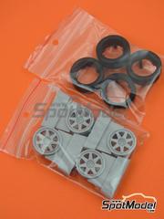 Reji Model: Tarmac conversion set 1/24 scale - TecnoMagnesio for Legacy / BMW M3 - resin parts and rubber parts - for Beemax Model Kits references B24016 and BX24029, or Hasegawa references 20290, 20311, 20390, 25007, CR-7, 20432, 20577, 25007, CR-7, 25014 and CR-14 - 4 units