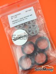 Reji Model: Rims and tyres set 1/24 scale - Speedline - resin parts and rubber parts - for Hasegawa references 20310, 20365, 20386 and hsg20386 - 4 units image