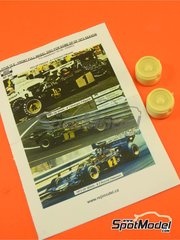 Reji Model: Rims 1/20 scale - Lotus Ford type 72 Lotus Team sponsored by E #1, 2 - Emerson Fittipaldi (BR) + Ronnie Peterson (SE) - Spanish Formula 1 Grand Prix, French Formula 1 Grand Prix 1973 - front rims - for Ebbro reference EBR20009 image