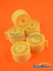 Reji Model: Llantas escala 1/24 - OZ rally 15 radios 19 pulgadas - resina - para la referencia de Heller 80753, o la referencia de Tamiya TAM24285