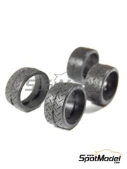 Reji Model: Neumticos escala 1/24 - Michelin 18 pulgadas para coches de rally - neumaticos de goma - 4 unidades