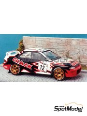 Renaissance Models: Car scale model kit 1/43 scale - Subaru Impreza 555 Group A sponsored by Crack #12 - Paul Lietaer (BE) + Geert Derammelaere (BE) - Ypres Rally 1998 - photo-etched parts, resin parts, rubber parts, turned metal parts, water slide decals and assembly instructions