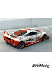 Renaissance Models: Car scale model kit 1/43 scale - McLaren F1 GTR West Competition Team sponsored by West FM #49 - John Nielsen (DK) + Jochen Mass (DE) + Thomas Bscher (DE) - 24 Hours Le Mans 1995 - photo-etched parts, resin parts, rubber parts, vacuum formed parts, water slide decals, other materials and assembly instructions