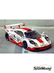 Renaissance Models: Car scale model kit 1/43 scale - McLaren F1 GTR  West Competition Team sponsored by Art Sports #30 - Peter Kox (NL) + John Nielsen (DK) + Thomas Bscher (DE) - 24 Hours Le Mans 1996 - photo-etched parts, resin parts, rubber parts, vacuum formed parts, water slide decals, other materials and assembly instructions