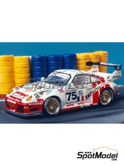 Renaissance Models: Car scale model kit 1/43 scale - Porsche 911 993 GT2 Larbre Competition Team sponsored by FATurbo-Express #75 - Patrick Bourdais (FR) + Andr� Lara-Resende (BR) + Peter Kitchak (US) - 24 Hours Le Mans 1997 - photo-etched parts, resin parts, rubber parts, turned metal parts, vacuum formed parts, water slide decals, white metal parts, assembly instructions and painting instructions