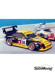 Renaissance Models: Car scale model kit 1/43 scale - Porsche 911 GT2 Stadler Motorsport Team sponsored by Pulverlac Lorinser #84 - Enzo Calderari (CH) + Lilian Bryner (CH) + Angelo Zadra (IT) - 24 Hours Le Mans 1997 - photo-etched parts, resin parts, rubber parts, turned metal parts, vacuum formed parts, water slide decals, white metal parts, assembly instructions and painting instructions