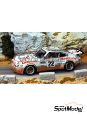 Renaissance Models: Car scale model kit 1/43 scale - Porsche 911 Carrera RS 3.0 sponsored by Defense Mondiale #22 - Jean-Franois Mas (FR) + Christian 'Tilber' Gilbert (MC) - Critrium Bayonne - Cote Basque 1975 - photo-etched parts, resin parts, rubber parts, turned metal parts, vacuum formed parts, water slide decals, white metal parts, assembly instructions and painting instructions