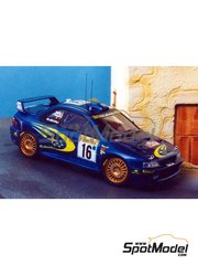 Renaissance Models: Car scale model kit 1/43 scale - Subaru Impreza WRC Subaru World Rally  Team #5, 6, 16 - Richard Burns (GB) + Robert Reid (GB), Juha Kankkunen (FI) + Juha Repo (FI), Bruno Thiry (BE) + St�phane Pr�vot (BE) - Monte Carlo Rally - Rallye Automobile de Monte-Carlo 1999 - photo-etched parts, resin parts, rubber parts, turned metal parts, vacuum formed parts, water slide decals and assembly instructions