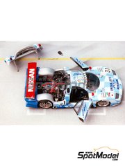 Renaissance Models: Car scale model kit 1/43 scale - Nissan R390 GT1 sponsored by Clarion #30, 31, 32 - John Nielsen (DK) + Franck Lagorce (FR) + Michael Krumm (DE), Erik Comas (FR) + Jan Lammers (NL) + Andrea Montermini (IT), Kazuyoshi Hoshino (JP) + Aguri Suzuki (JP) + Masahiko Kageyama (JP) - 24 Hours Le Mans 1998 - resin multimaterial kit