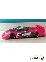 Renaissance Models: Car scale model kit 1/43 scale - McLaren F1 GTR Long Tail sponsored by Lark #44 - Keiichi Tsuchiya (JP) + Gary Ayles (GB) + Akihiko Nakaya (JP) - 24 Hours Le Mans 1997 - photo-etched parts, resin parts, rubber parts, turned metal parts, vacuum formed parts, water slide decals, white metal parts and assembly instructions