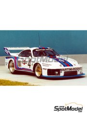 Renaissance Models: Car scale model kit 1/43 scale - Porsche 935 sponsored by Martini #1, 2, 3, 4 - Jochen Mass (DE) + Jacques Bernard 'Jacky' Ickx (BE), Rolf Stommelen (DE) + Manfred Schurti (LI) - Watkins Glen 6 Hours, Dijon 6 hours 1976 - photo-etched parts, resin parts, rubber parts, turned metal parts, vacuum formed parts, water slide decals, white metal parts, other materials and assembly instructions