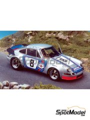 Renaissance Models: Car scale model kit 1/43 scale - Porsche 911 Carrera 2.8 RSR Martini Racing Team #8 - Herbert Mller (CH) + Gijs van Lennep (NL) - Targa Florio 1973 - photo-etched parts, resin parts, rubber parts, turned metal parts, vacuum formed parts, water slide decals, white metal parts and assembly instructions
