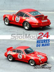 Renaissance Models: Car scale model kit 1/43 scale - Porsche 911 Carrera 2.8 Gelo Racing Team #63, 72 - Georg Loos (DE) + J�rgen Barth (DE) - 24 Hours Le Mans 1973 and 1974 - photo-etched parts, resin parts, rubber parts, turned metal parts, vacuum formed parts, water slide decals, assembly instructions and painting instructions