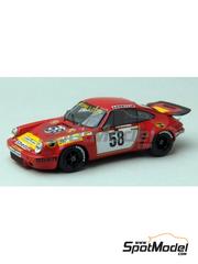 Renaissance Models: Car scale model kit 1/43 scale - Porsche 911 Carrera RSR Gelo Racing Team #58, 59, 60 - John Fitzpatrick (GB) + Gijs van Lennep (NL) + Manfred Schurti (LI), Timothy Theodore 'Tim' Schenken (AU) + Howden Ganley (NZ), Toine Hezemans (NL) + Manfred Schurti (LI) - 24 Hours Le Mans 1975 - photo-etched parts, resin parts, rubber parts, turned metal parts, vacuum formed parts, water slide decals, white metal parts and assembly instructions
